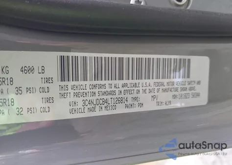 2020 Jeep Compass Limited 4X4 from USA, damaged, VIN 3C4NJDCB4LT126814